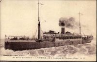 Dampfschiff Formosa 1923. Mit diesem Dampfschiff fuhren Ralph Roese und einige andere Familienmitglieder nach Rio de Janeiro